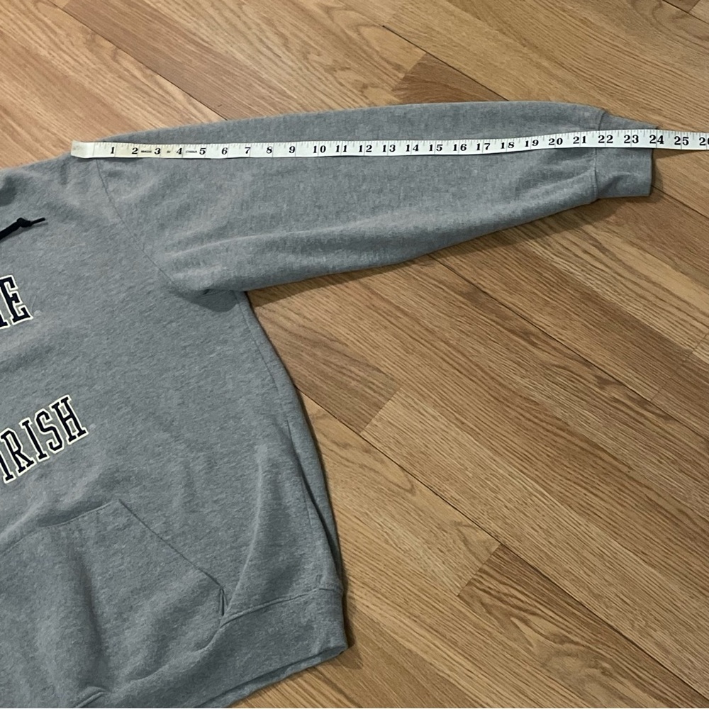 Colosseum Mens XL Notre Dame Pullover Hoodie Sweater Gray Sports Athletics - Picture 7 of 9